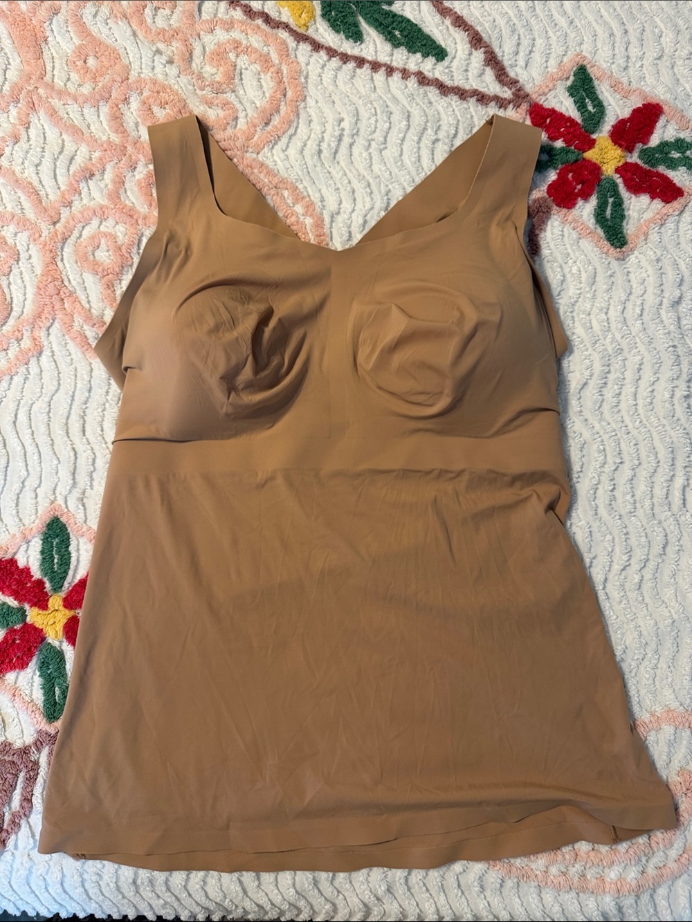 EVELYN & BOBBIE The Smoothing Cami Seamless Shaping Tank in Camel size 2xl